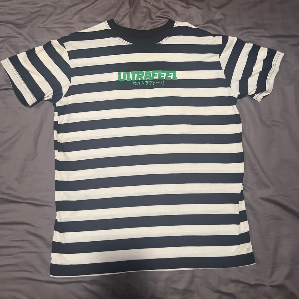 Ultrafeel Striped Logo Tee